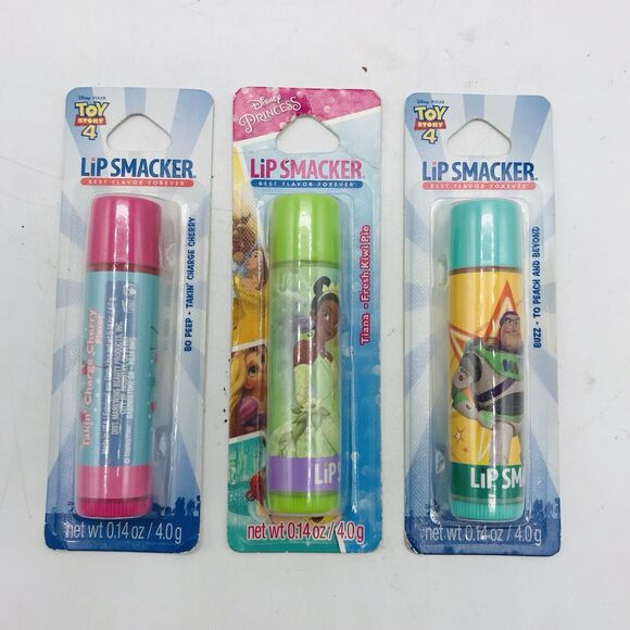 Lip Smacker Disney Lot of 3 DIsney Princess Tiana  and Toy Story Buzz & Bo Peep - Picture 1 of 4